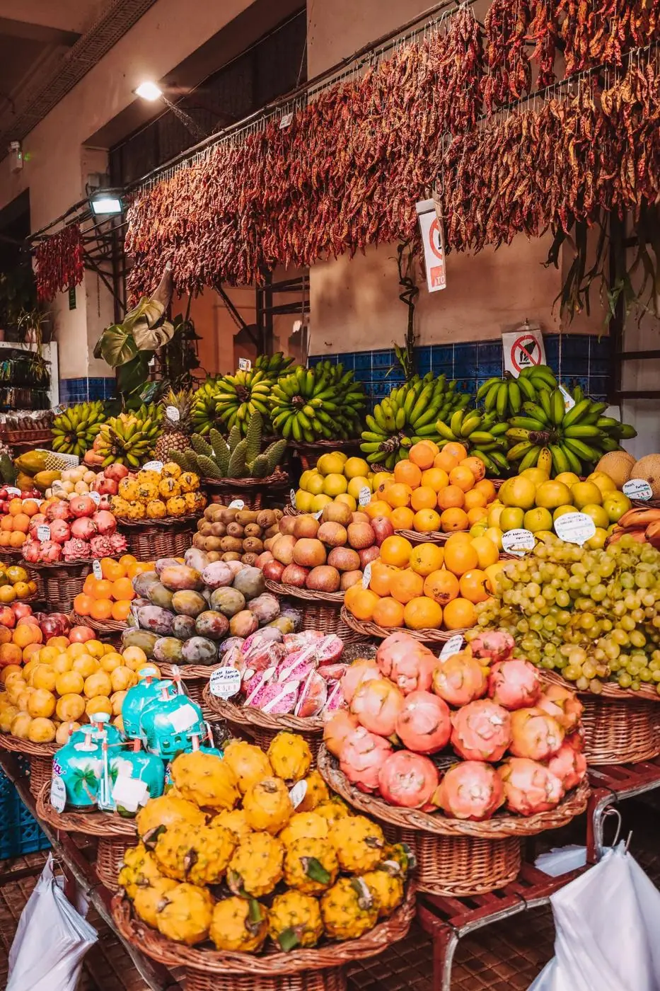 A fruit stall at a market